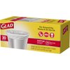 Glad Trash Bags, Small Garbage Bags - 4 Gallon White Trash Bag - 30 Count