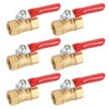 6pcs 1/4" Female Female NPT Brass Ball Valve Moisture Air Tank Drain Shut Off