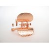 Medium rose gold tone textured metal hair claw clip