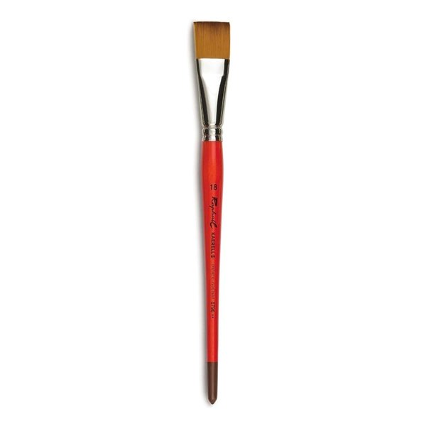 Raphael Kaerell Synthetic Short Handle Watercolor Brush, Flat, 18