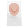 Soft Silicone Flexible Model Body Part, Silicone Nose Tongue Mouth Eye Navel Ear Model Fake Ear with 2 Base for Piercing Practice Acupuncture and Jewelry Display Teaching Tool (Medium Fleshcolor)