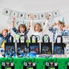 60Pcs Video Game Party Favors Gamer Birthday Party Supplies for Kids Non Woven Bags Silicone Bracelet Stamper Keychain Glow Sticker Game on Gift Goodie Treat Bag Fillers Boy Gaming Party Favors