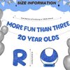 Fulmoon Pre Strung More Fun Than Three 20 Year Olds Glitter Banner Happy 60th Birthday Party Decorations Funny Birthday Banner 60th Wedding Anniversary Decorations (Dark Blue)
