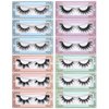 MAGEFY 12 Pairs False Eyelashes Fluffy Volume Long Faux Mink Lashes Natural Look 4 Styles Wispy Fake Eyelashes Soft Reusable Eyelashes with Lashes Boxes (12 Pairs, 4 Styles)