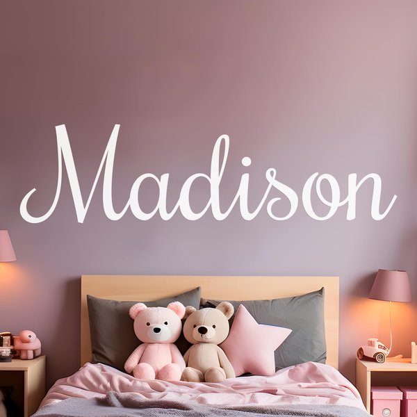 crypto Multiple Font Custom Name Nursery Wall Decal - Mural Wall Decal Sticker for Home Children's Bedroom, Car and Laptop (OP004)