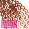 New Faux Locs Crochet Hair With Long Deep Curly Ends 24 Inch 8 Packs Ginger Color Ombre Goddess Soft Locs Synthetic Braids Prelooped Dreadlock Hair Extensions (24inch, 350#)