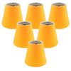 Royal Designs CS-1003-5YEL-6 Clip On Empire Chandelier Lamp Shade, 3" x 5" x 4.5", Yellow, Set of 6