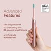Aquasonic Icon ADA-Accepted Rechargeable Toothbrush | Magnetic Holder & Slim Travel Case | 2 Brushing Modes & Smart Timers | Modern & Convenient (Blush)