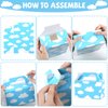 12Pcs Cartoon Story Birthday Party Favor Boxes for Toy Inspired Game Story Party Decorations Cow Print Sky Blue Cloud Treat Boxes Toy Party Goodies Boxes for Kids Birthday Baby Shower Party Supplies