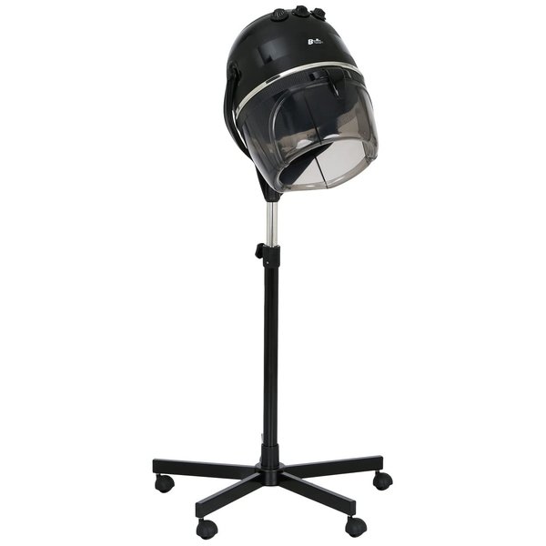 Buy-Rite Meredith 880 Watt Salon Hair Dryer, Sturdy 5-Star Caster Fully Adjustable Height, 60 Minute Timer, Automatic Shut-Off, Numerical Temperature Control & 6 Option Fan Control, MEI-1028
