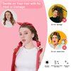 Heatless Curling Rod Headband, Upgraded 60" Long Heatless Curls Soft Hair Curlers to Sleep In Hair Rollers No Heat Curls (Claret)