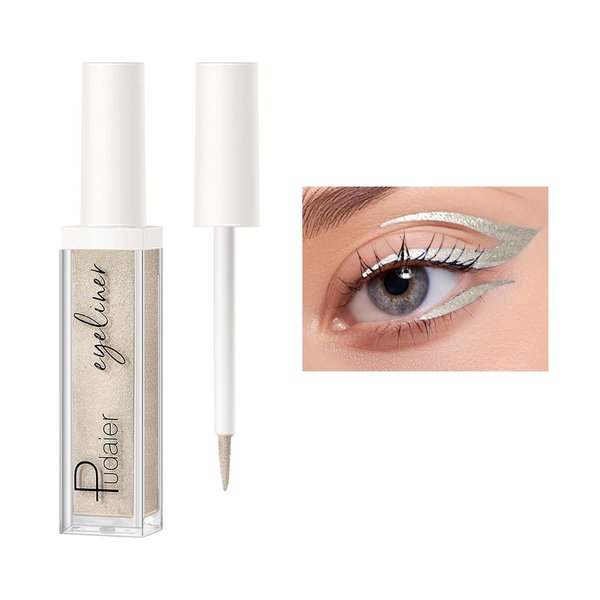 ZUK Liquid Eyeliner, Glitter Eyeliner, Quick-Drying, Rich Pigment, Colourful Eyeliner, Waterproof & Smudge Proof, Long Lasting 12#, 0.11 Fl Oz