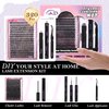 GAQQI Lash Clusters Kit 320Pcs Lash Extension Kit, Mix 9-16mm 30D C Curl Lash Clusters Kit Eyelash Extension Kit with Lash Glue Remover and Lash Applicator Self Use at Home（30D-CMIX KIT)