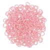 200 Pcs Solid Color Cotton Hair Ties Women Girls' Elastics Hair Ties Seamless Ponytail Holder (Light Pink)