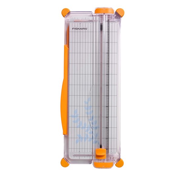 Fiskars SureCut Portable Paper Trimmer, 12 Inch Cut , Orange - 154450-1009