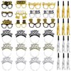 Tawecrew 36PCS New Years Eve Party Supplies 2025,Happy New Year Headband,Glasses,Noise Makers Party Favors New Year Decorations