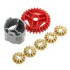 TEESE 24pcs Technic-Differential-Gear-Box-kit of 3, Compatible with Technic-Parts, for MOC Technic-Project-Track-Car-Bulk-Blocks
