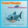 Blue Shark Wind Up Bath Toys for Kids and Toddlers Ages 4-8, Sea Animals Pool and Water Table Toys, Fun Shark Bath Toy, Pool Themed Birthday Decorations, Classroom Prizes, Easter Wind Up Toys