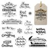 Hying Christmas Greeting Words Banner Clear Stamps for Card Making Scrapbooking Crafting DIY Decorations, Letter Transparent Silicone Stamps Seal for Embossing Album Crafts CS-WT-211104