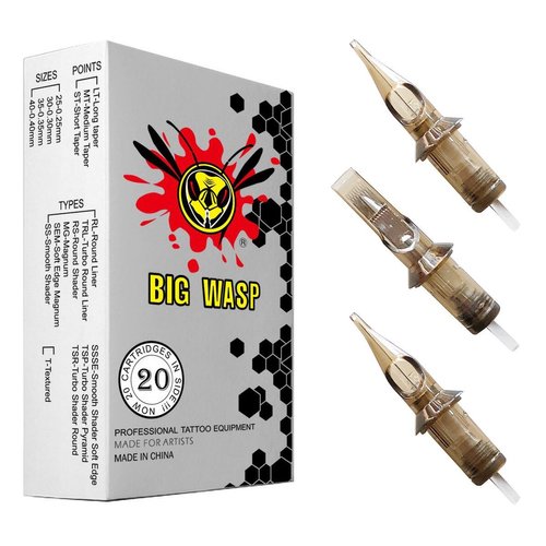 BIGWASP #10 Bugpin 14RL Tattoo Needle Cartridges 14 Round Liner 20Pcs (Generation 3)