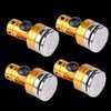Dilwe 4Pcs Body Post Mount, Aluminum Magnetic Invisible Body Post Mount for SCX10 4WD 1:10 RC Car(Yellow)