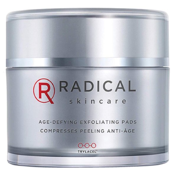 Radical Skincare Age-Defying Exfoliating Pads - Remove Dead Skin, Even & Brighten Skin Tone for Radiant Glow - For All Skin Types Including Sensitive Skin - Paraben & Cruelty Free (60 Pads)