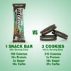 FITCRUNCH Snack Size Protein Bars, Designed by Robert Irvine, 6-Layer Baked Bar, 3g of Sugar, Gluten Free & Soft Cake Core (9 Bars, Mint Chocolate Chip)