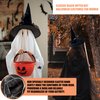 JYOUMI Halloween Witch Hat with Flower Feather Black Detachable Spider Witch Headband Hat Costume Accessories for Women Halloween Party Masquerade Cosplay Costumes