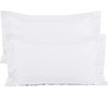BEDSUM 100% Brushed Microfiber King Pillow Shams Set of 2, Super Soft and Cozy, Wrinkle, Fade, Stain Resistant 20x36 Oxford Pillowcases, 20x36 Inches, White