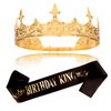 Chanaco Birthday Crown for Men, King Crown for Boys, Birthday King Sash and Crown, Birthday Sash for Men, Happy Birthday Decorations for Men, Birthday Gifts For Men