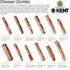 Kent 3T 6.5 Inch Double Tooth Hair Dressing Comb, Fine and Wide Tooth Dresser Comb For Hair, Beard and Mustache, Coarse and Fine Hair Styling Grooming Comb for Men, Women and Kids. Made in England