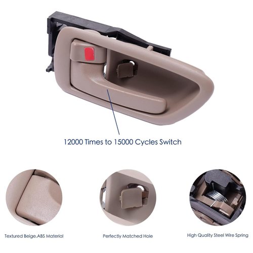 Lcyolada Interior Door Handles Driver & Passenger Side for 2000-2004 Toyota Avalon,2001-07 Toyota Sequoia,2004-06 Toyota Tundra(Crew Cabs Only),Beige