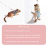 Adjustable Leash Harness with Bell for Rat Mouse Squirrel Guinea Pig Walking Training (Pink)