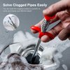 DR.PEN (9 in 1) Drain Clog Remover Tool, [Easy to Use] 34inch Flexible Drain Snake Clog Remover for Sewer, Toilet, Kitchen Sink, Bathroom Tub, Drain Cleaner with Gloves and Floor Drain
