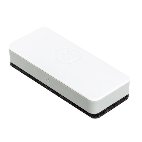 U Brands Magnetic Dry Erase Board Felt Eraser, 2"x5"x1", White, Lightweight Modern Design