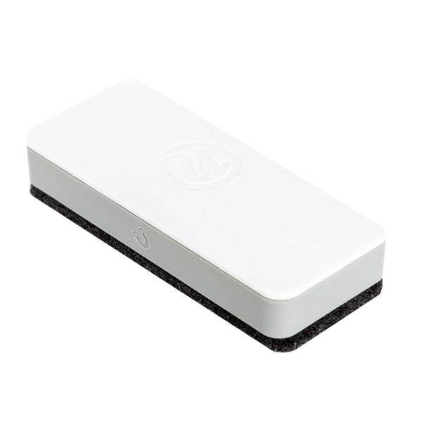 U Brands Magnetic Dry Erase Board Felt Eraser, 2"x5"x1", White, Lightweight Modern Design