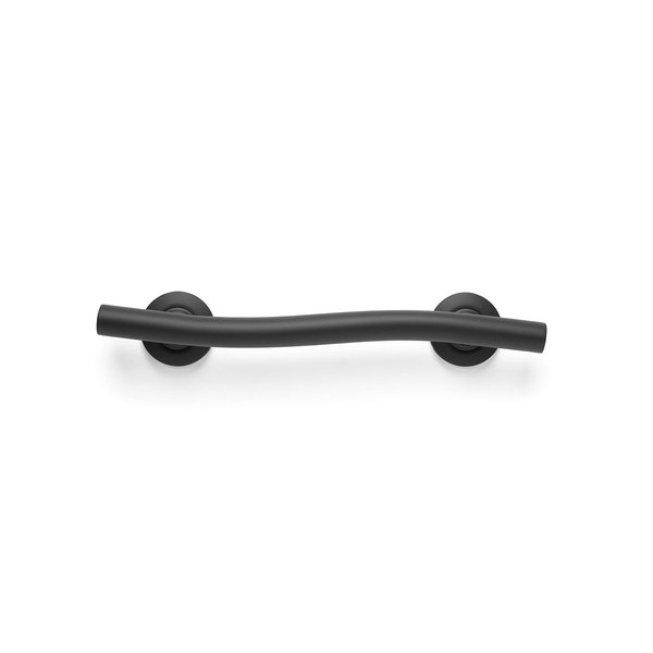 Seachrome 18'' Designer Wave Shaped Shower Grab Bar, Matte Black (GW-3518-QCR-MB)