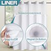 1 Pack Hotel Fabric Snap in Shower Curtain Liner Replacement Removable Water Repellent Liner for Bathroom Shower Curtain Liner 70W X 54H(70Wx54H (for 71(W) x74(H) Shower Curtain))