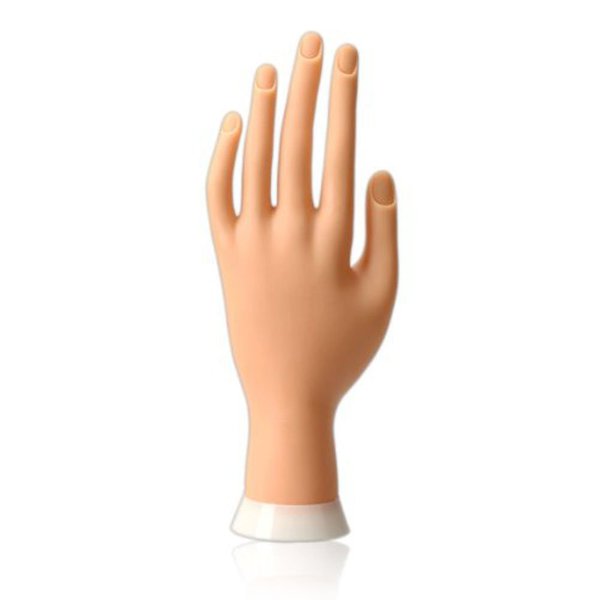 Vktech® Nail Art Soft Practice Hand Flexible Silicone Prosthetic Hand Manicure Tool