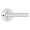 Kwikset Milan Interior Privacy Door Handle with Lock, Door Lever For Bathroom and Bedroom, Polished Chrome Reversible Keyless Push Button Lock Door Lever