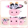 Cute Cow Hair Clips Small Pink Cow Print Hair Alligator Clips Funny Moo Cow Baby Hair Bow Clip Hair Decoration Gift Cowgirl Princess Cow Hair Barrettes for Kids Teens 2pcs (Moo Cow)