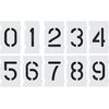 Plastic Parking Lot Numbers and Stencils 8" Letters for Crosswalks and Parking Lots 1.5MM Thick 0 Thru 9 Reusable and Easy to Clean Templates for Stores and Shopping Centers by Marketing Holders