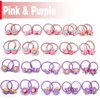 WillingTee 120pcs (60 pairs) Mix Colors GElastic Hair Ties Soft Rubber Bands Hair Bands Holders Pigtails Accessories for Girls Infants Toddlers Kids Teens and Children