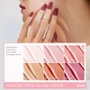 SAVILAND 10ML Builder Nail Gel in A Bottle: 6 Colors 5-in-1 Sheer Pink Gel Builder Set Nail Strengthener Extension Gel Kit Hard Gel for Nails Thickening & Repair, as Gift for Women