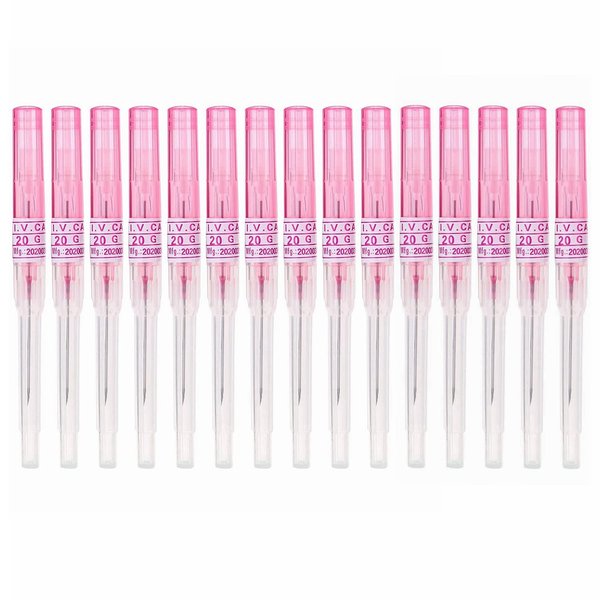 Piercing Needles,15PCS 20G IV Catheter Needles 20 Gauge Disposable Stainless Steel Hollow Body Piercing Needles for Ear Nose Belly Navel Nipple Piercing