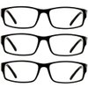 TruVision Readers Reading Glasses - 9504H - 3 Pack - Black - 3.00