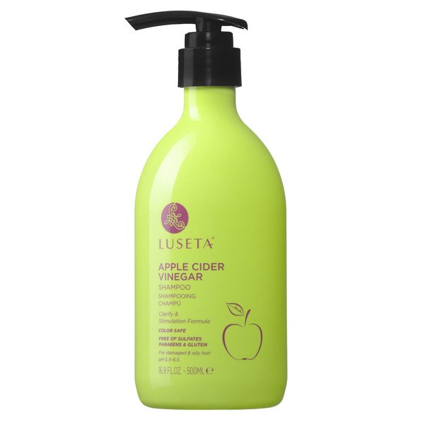 Luseta Hair Shampoo, Infused with Apple Cider Vinegar for Clarify & Stimulation, Natural Balance Sulfate & pareteen Free, 16.9oz