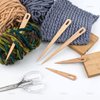 AUEAR, 5 Pack Wood Weaving Crochet Needle Wooden Hand Loom Stick Tapestry Sewing Making DIY Crafts Tools