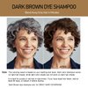 Fvquhvo Dark Brown Hair Dye Shampoo for Gray Coverage, Argan Oil Instant Hair Color Shampoo, Semi-Permanent Brown Hair Shampoo, Long Lasting Brown Hair Dye, Brown Shampoo Easy to Use (Dark Brown)