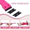 WENNALIFE Tape Remover Scraper Tool Plastic Razor Blade Scraper with 10 Replacement Blades & 6 Tape Tabs Hot Pink Plastic Scraper Tool Non Scratch Tape in Extensions tool Adhesive Remover for Cleaning